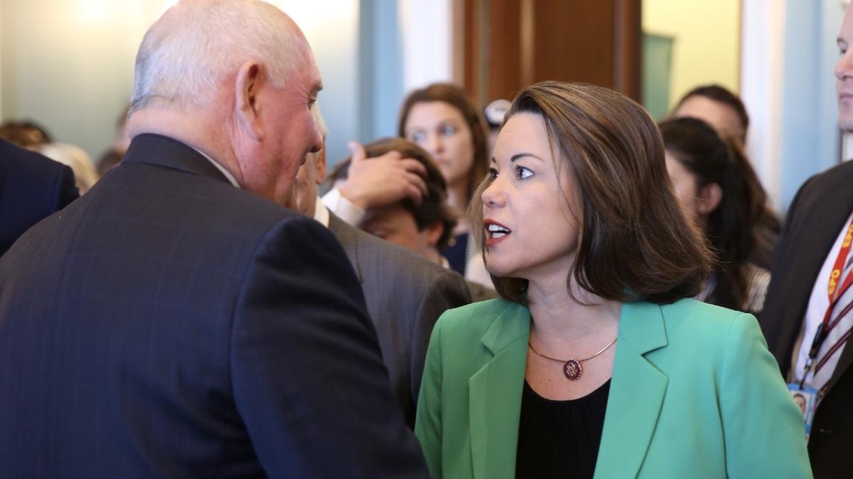 Rep. Angie Craig with U.S. Agriculture Secretary Sonny Perdue