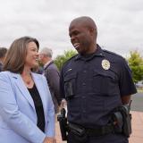 Rep. Angie Craig with local law enforcement