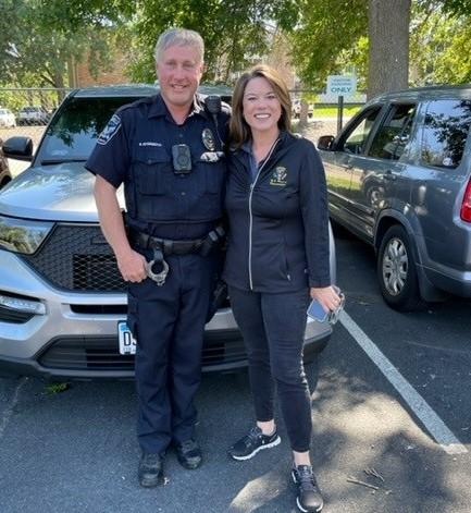 Rep. Craig with Officer Hetherington