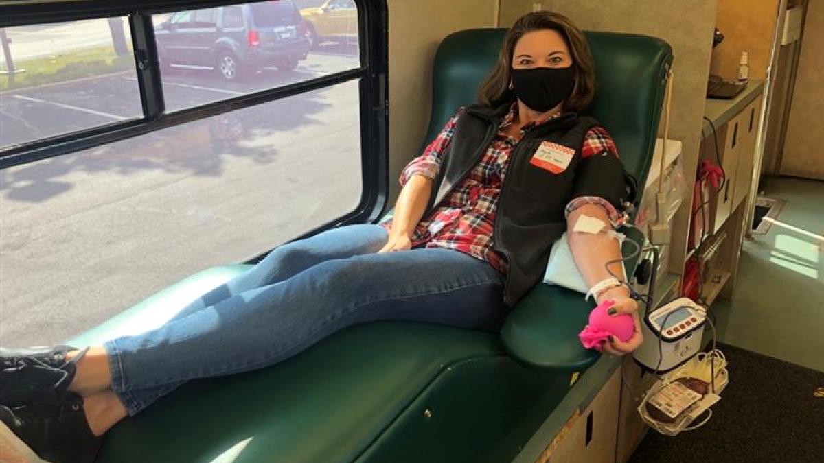 Rep. Angie Craig Donates Blood with the Red Cross 