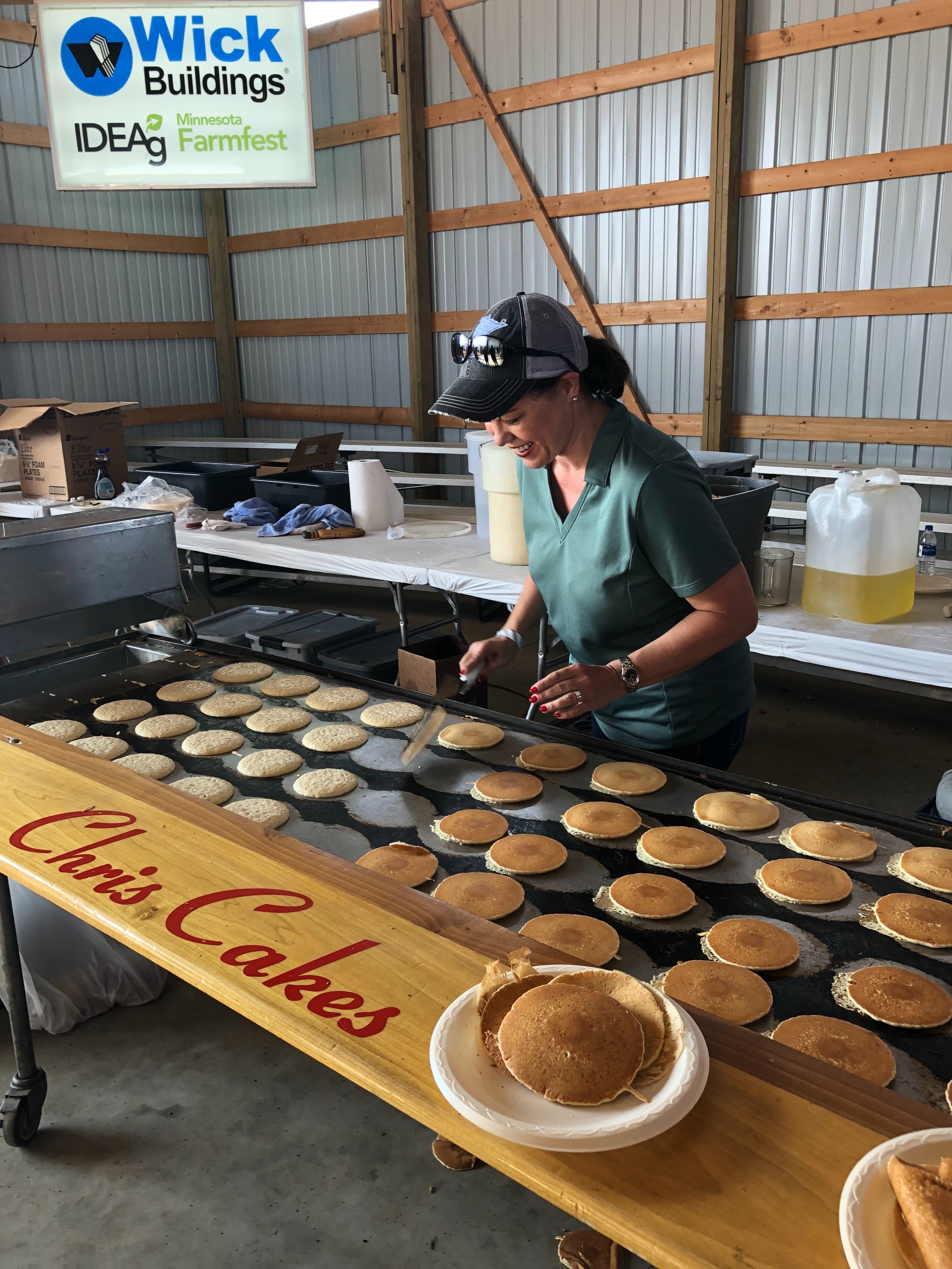 Rep. Craig cooking Pancakes